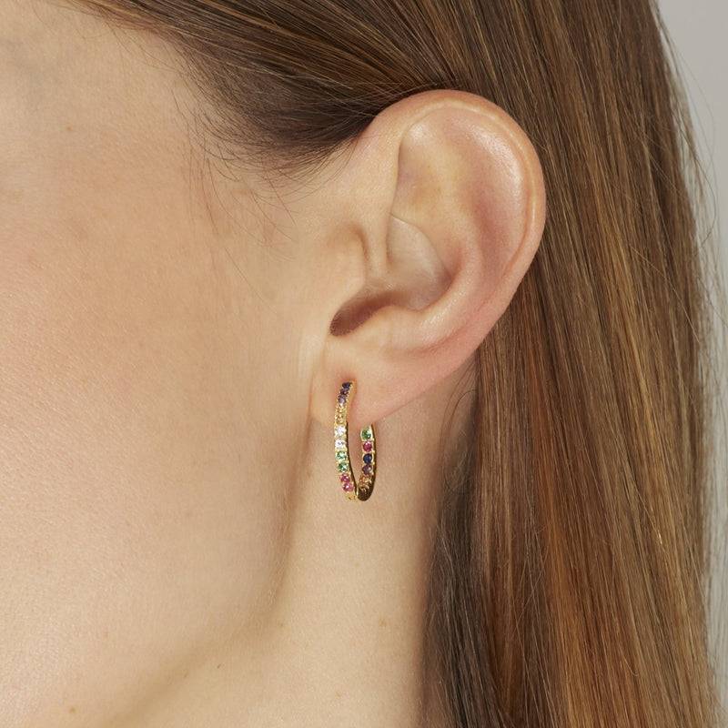 Mosuo Jewellery Regenbogen Creolen - Vermeil Exklusivangebot
