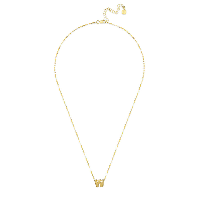 Mosuo Jewellery Diamant Buchstaben Halskette “W”- Vermeil Vatertagsangebot