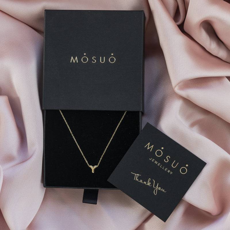 Mosuo Jewellery Diamant Buchstaben Halskette “Y”- Vermeil Jubiläumsangebot