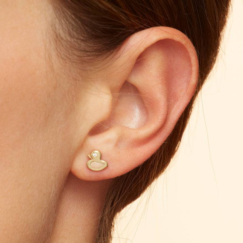 Mosuo Jewellery KIDS Enten Diamant Ohrstecker Große Rabatte
