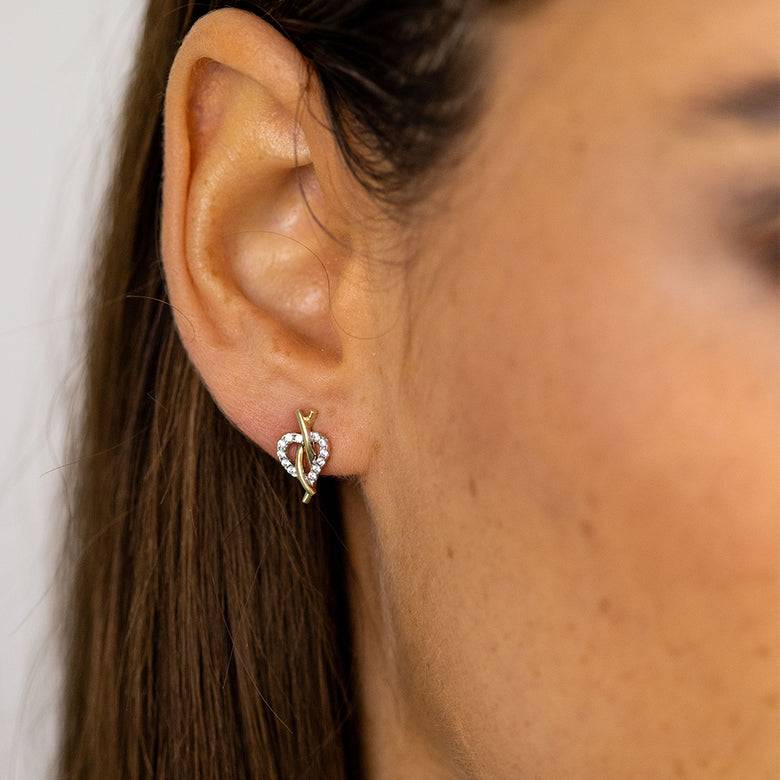 Nana Kay Echtgold Ohrstecker près du coeur Fabrikverkauf