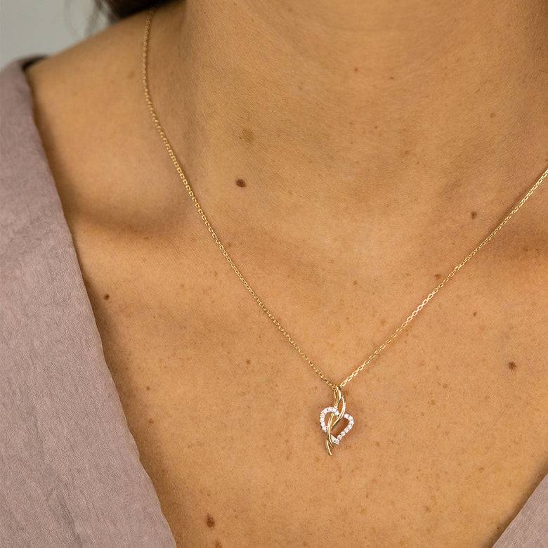 Nana Kay Echtgold Collier près du coeur Hotsell