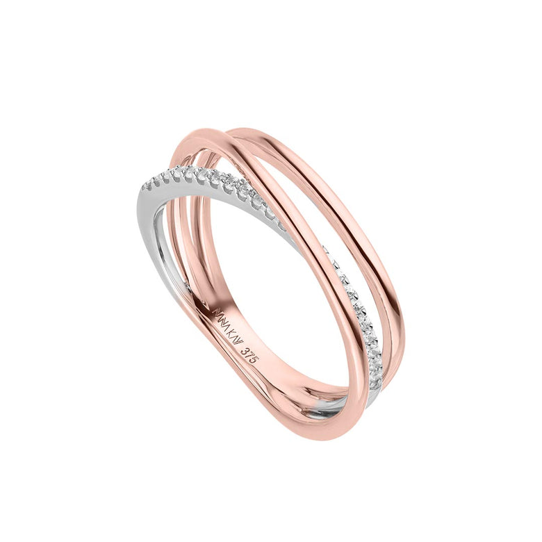 Nana Kay Echtgold Ring Onduler Rosé Super Rabatt