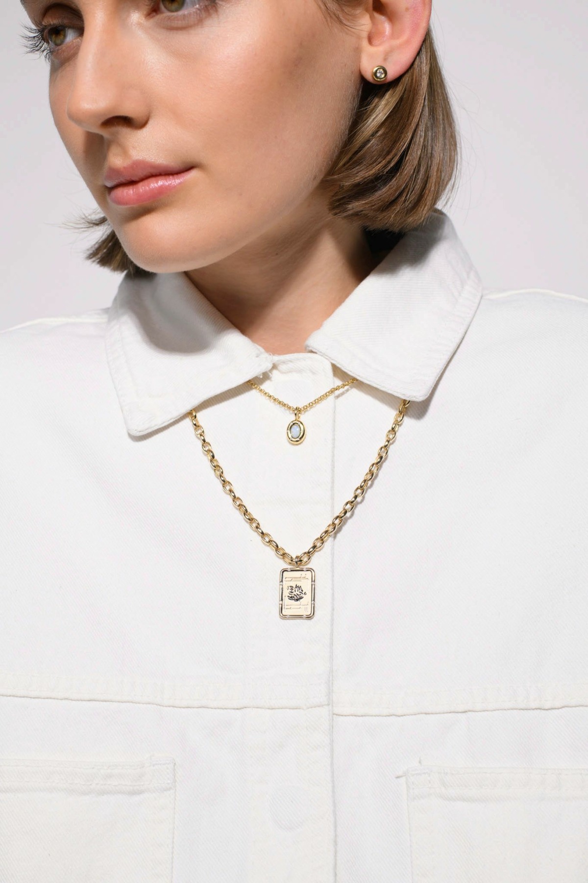 Nina Kastens Oval Chain Necklace Online Shopping