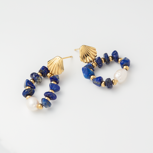 Paul Hewitt Scallop Stone Ohrring Gold Clearance-Verkauf