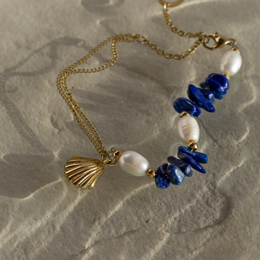 Paul Hewitt Scallop Stone Armkette Gold Speichern exportieren