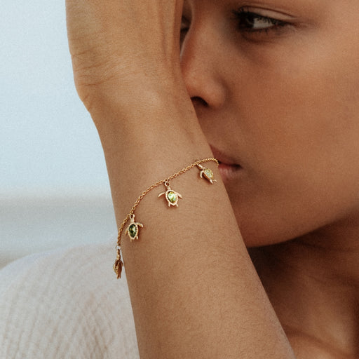 Paul Hewitt Turtle World Turtle Day Armkette Gold Im Verkauf