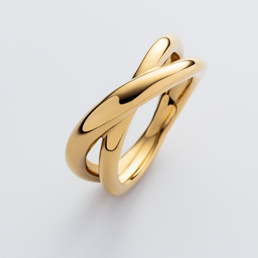 Paul Hewitt Waves Twisted Ring Gold 2025