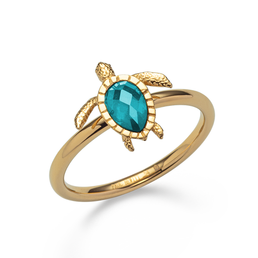Paul Hewitt Turtle Ring Aquamarine Gold Online