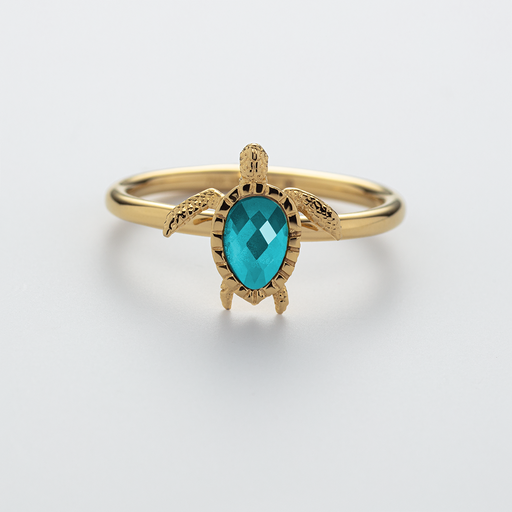 Paul Hewitt Turtle Ring Aquamarine Gold Online