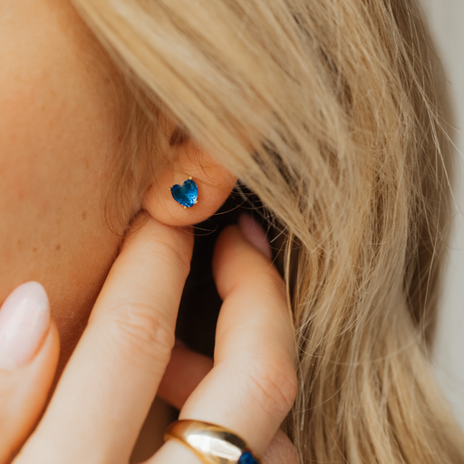Paul Hewitt Blue Heart Ohrring Gold Blitzverkäufe