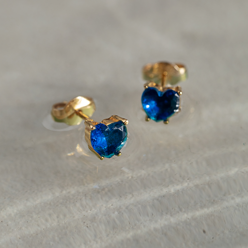 Paul Hewitt Blue Heart Ohrring Gold Blitzverkäufe