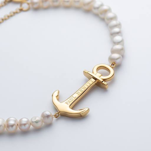 Paul Hewitt The Anchor Beads Armkette Gold Pearl Exklusivangebot