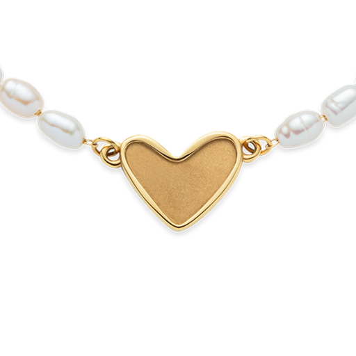 Paul Hewitt Engravable Heart Pearl Armkette Gold Preisnachlass