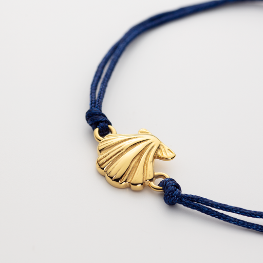 Paul Hewitt Scallop Blue Nylon Armkette Gold Heißer Verkauf