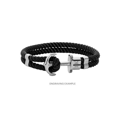 Paul Hewitt PHREP Armband Silber Schwarz Online Outlet