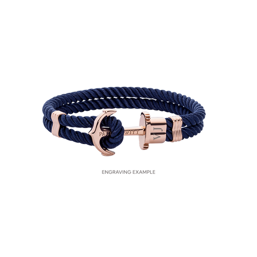 Paul Hewitt PHREP Armband Roségold Marineblau Neueste Stile