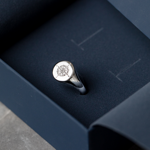 Paul Hewitt Men's Signet Ring Windrose Silber Bis zu 60% Rabatt