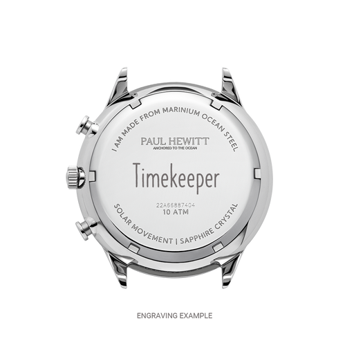 Paul Hewitt Chrono Uhr Silber Schwarz 50% Rabatt mit kostenlosem Versand