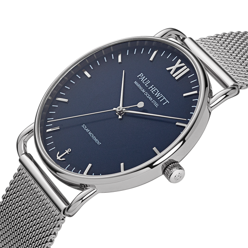 Paul Hewitt Sailor 39 mm Uhr Silber Blau 2025