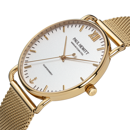 Paul Hewitt Sailor 39 mm Uhr Gold Weiß Auslauf