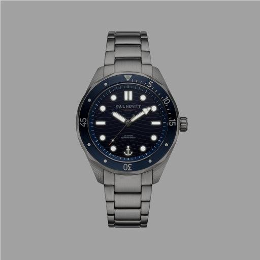 Paul Hewitt Ocean Diver Uhr Silber Blau im Angebot