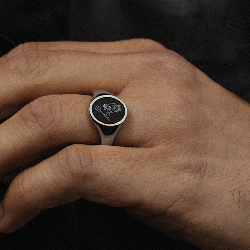Paul Hewitt Men's Poseidon Ring Silber Schlussverkauf
