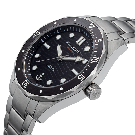 Paul Hewitt Ocean Diver Uhr Silber Schwarz Fabrikverkauf