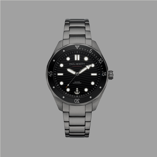 Paul Hewitt Ocean Diver Uhr Silber Schwarz Fabrikverkauf