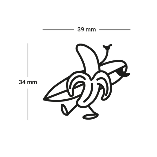 Paul Hewitt Men's Surfing Banana Tattoo Meist gekauft