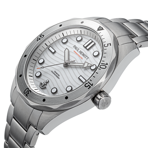 Paul Hewitt Ocean Diver Uhr Silber Weiß Limitierter Zeitrabatt