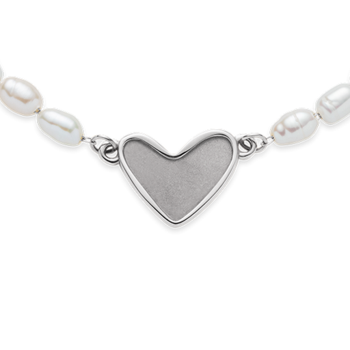 Paul Hewitt Engravable Heart Pearl Armkette Silber Kostenlose Rückgabe
