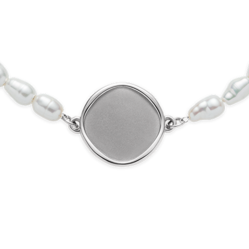 Paul Hewitt Engravable Coin Pearl Armkette Silber Letzte 3 Tage
