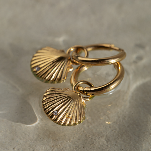 Paul Hewitt Scallop Ohrring Gold Nur für heute