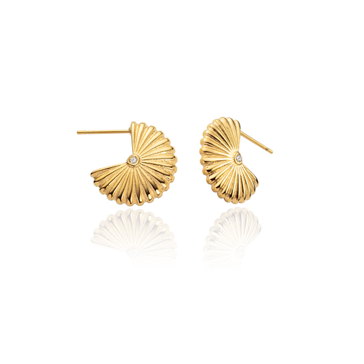 Paul Hewitt Scallop Ohrstecker Gold Sonderangebot der Fabrik