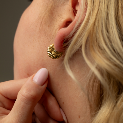 Paul Hewitt Scallop Ohrstecker Gold Sonderangebot der Fabrik