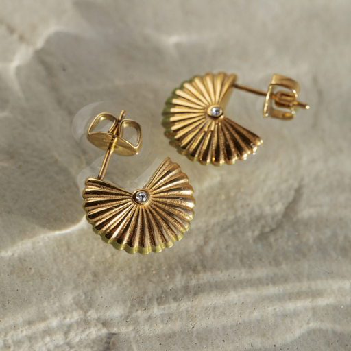 Paul Hewitt Scallop Ohrstecker Gold Sonderangebot der Fabrik