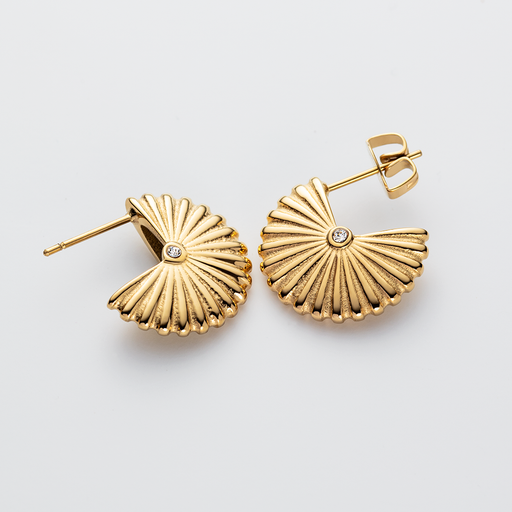 Paul Hewitt Scallop Ohrstecker Gold Sonderangebot der Fabrik