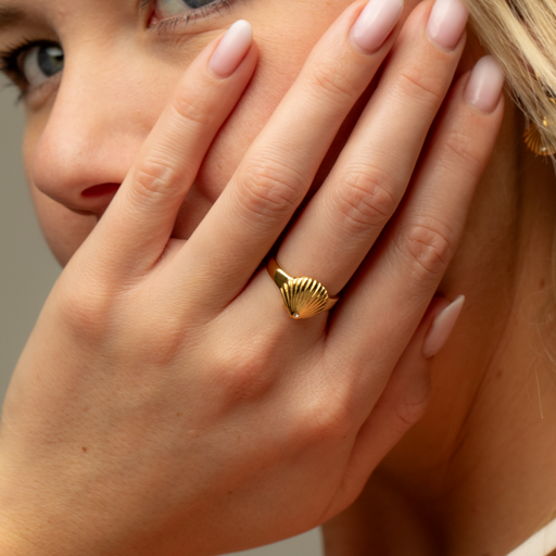 Paul Hewitt Scallop Ring Gold Vierteljährliche Förderung