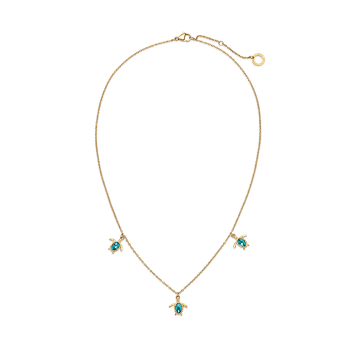 Paul Hewitt Turtle Halskette Aquamarine Gold Super Rabatt