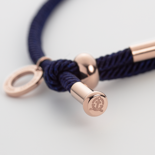 Paul Hewitt Vitamin Sea Gravur Armband Roségold Marineblau Saisonschlussverkauf
