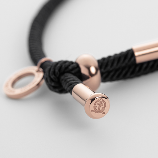 Paul Hewitt Vitamin Sea Armband Roségold Schwarz Neueste Mode