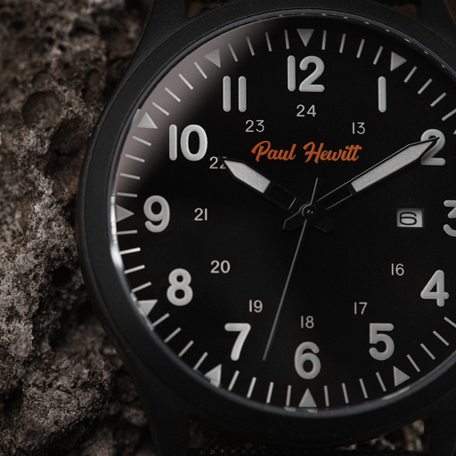 Paul Hewitt Captain's Field Watch Midnight black Im Verkauf