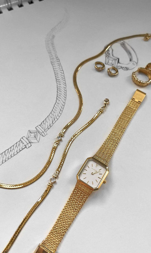 Paul Valentine Retro Sparkling Necklace Nur noch ein Tag übrig