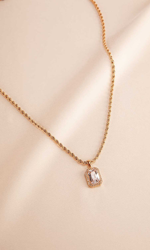 Paul Valentine Pavé Emerald Necklace Clearance-Verkauf