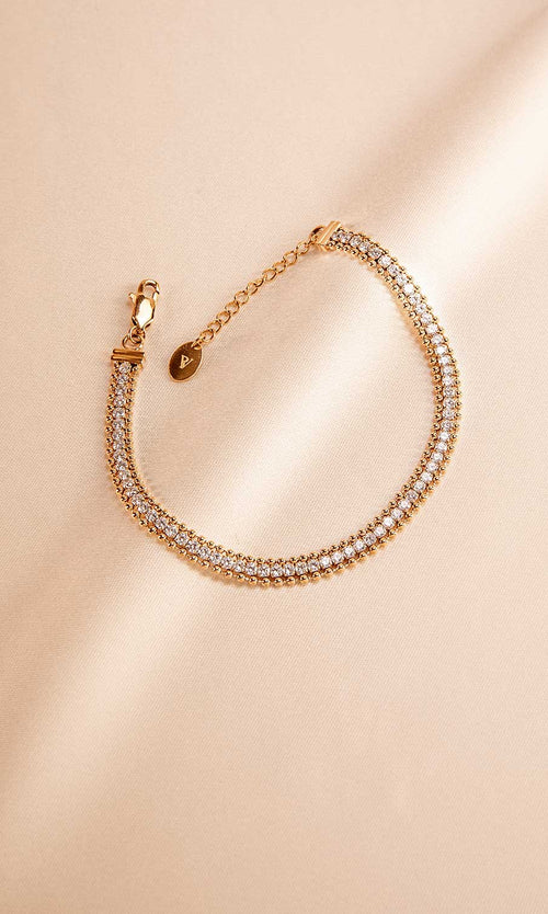 Paul Valentine Sparkling Tennis Bracelet 50% Rabatt für begrenzte Zeit