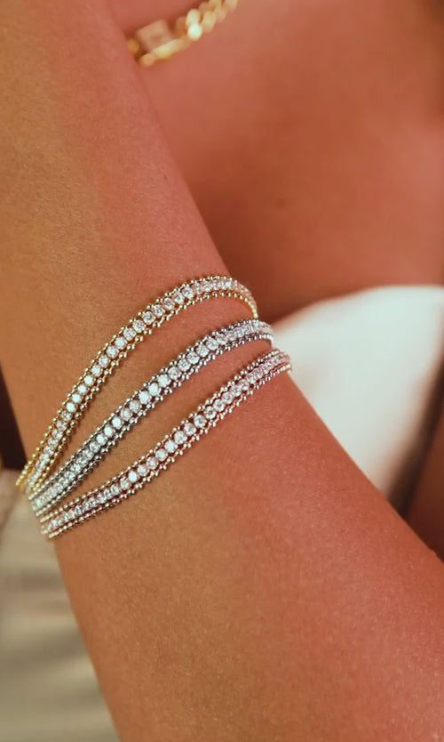 Paul Valentine Sparkling Tennis Bracelet 50% Rabatt für begrenzte Zeit
