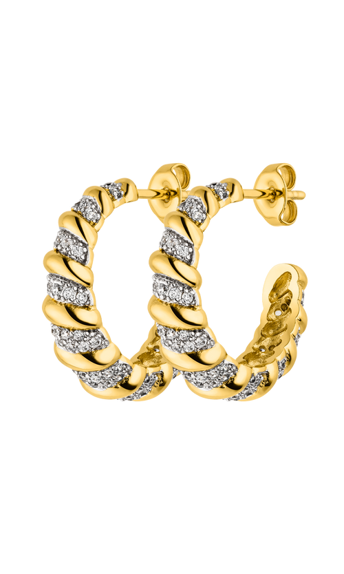 Paul Valentine Sparkle Twisted Hoops Hotsell