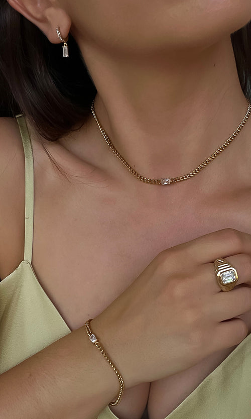 Paul Valentine Emerald Ring White Flash Sale
