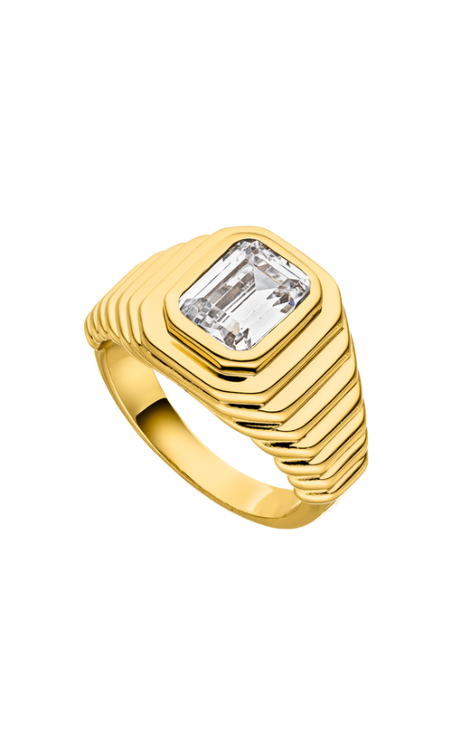 Paul Valentine Emerald Ring White Flash Sale